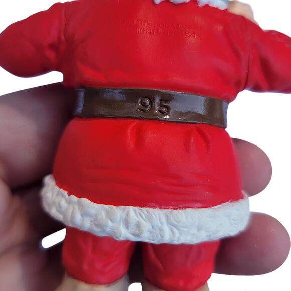 Vintage Coca-Cola Santa Ornament with Six-Pack Bottles 1990s Resin - Picture 6 of 10